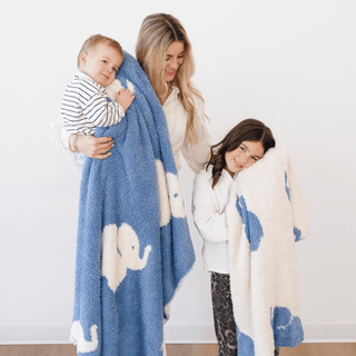 Double-Layer Bamboni® Receiving Blankets Saranoni Color: Elephant Double Layer