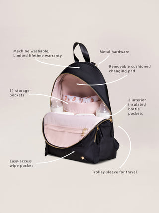 Everyday Diaper Backpack - Black Everyday Backpack JuJuBe