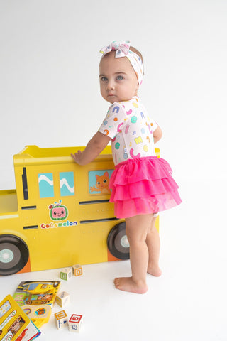 Dream Big Little Co x CoComelon Alphabet Dream Tutu Short Sleeve Bodysuit DressThe Dream Tutu Bodysuit DressDREAM BIG LITTLE COSize: 0-3M