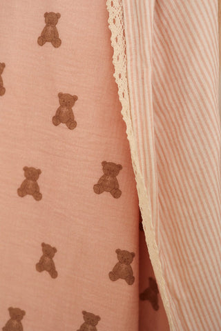 Muslin Quilt - Pink Lottie & Sadie Stripe Muslin Quilt forever french baby