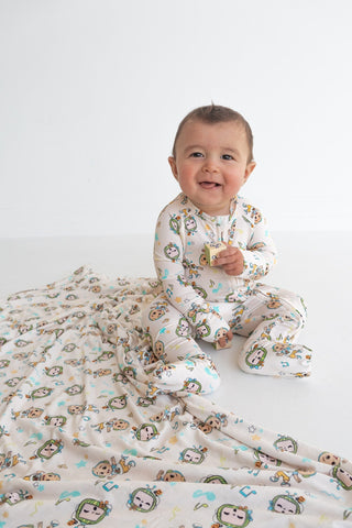 Dream Big Little Co x CoComelon JJ Musical Melon Dream Romper The Dream Romper DREAM BIG LITTLE CO Size: Preemie