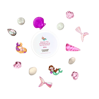 Custom Mermaid Play Dough Favors for Birthday Party Goodie Bags Sensory Activity Bin Playful Little Minds Select Your Desired Quantity: 8 I would like: Generic Birthday Label That Matches Theme