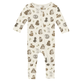 Bamboo Convertible Coverall - Natural Mom & Baby KicKee Pants Size: 9-12 Months