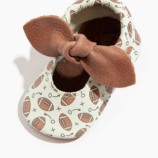 First Down Knotted Bow Baby Shoe Bow Mocc Freshly Picked Style: Soft Sole Size: 1
