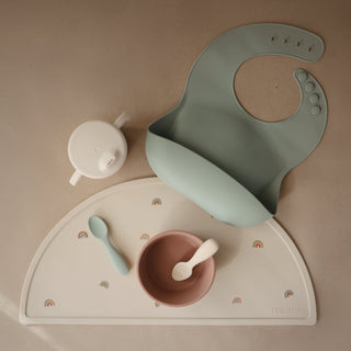 Silicone Toddler Starter Spoons 2-Packsilicone tablewareMushieColor: Tradewinds/Shifting Sand
