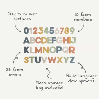 Letters & Numbers Bath Play Set Foam Puzzle Mushie Color: Original