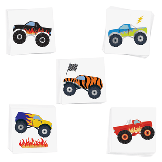 Monster Truck Variety Temporary Tattoos Set Party Tats Flash Tattoos