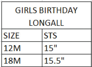 Girls Smocked First Birthday Longall Girl Bubble Seven Lantern Lane Size: 12M