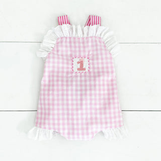 Baby Girl Smocked First Birthday Bubble Girl Bubble Seven Lantern Lane Size: 12M