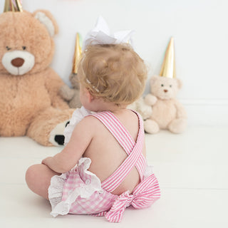 Baby Girl Smocked First Birthday Bubble Girl Bubble Seven Lantern Lane Size: 12M