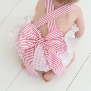 Baby Girl Smocked First Birthday Bubble Girl Bubble Seven Lantern Lane Size: 12M