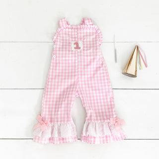 Girls Smocked First Birthday Longall Girl Bubble Seven Lantern Lane Size: 12M