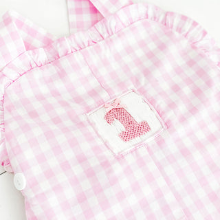 Girls Smocked First Birthday Longall Girl Bubble Seven Lantern Lane Size: 12M