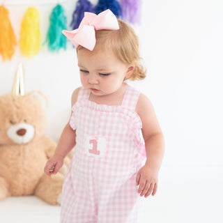 Girls Smocked First Birthday Longall Girl Bubble Seven Lantern Lane Size: 12M