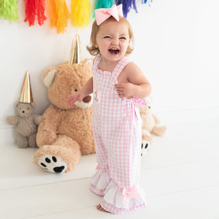 Girls Smocked First Birthday Longall Girl Bubble Seven Lantern Lane Size: 12M
