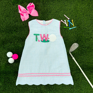 Teeing Up To Two Birthday Golf Dress Baby & Toddler Dresses Seven Lantern Lane Size: 2T