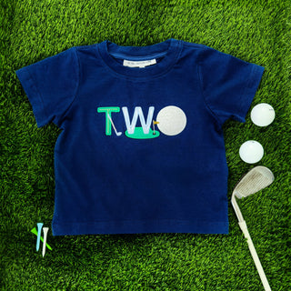 Teeing Up To Two Birthday Golf T-Shirt Baby & Toddler Tops Seven Lantern Lane Size: 2T