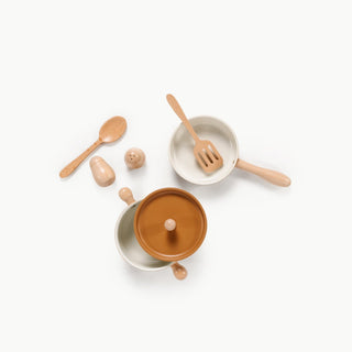 Wholesale Play Cooking Set Gathre Color: Camel