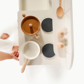 Wholesale Play Cooking Set Gathre Color: Camel