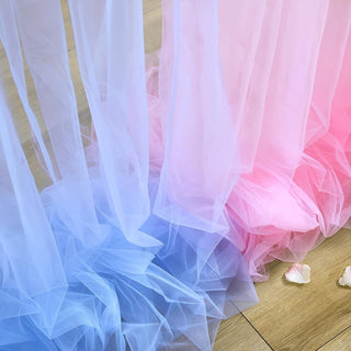 Gender Reveal Backdrop Curtains - Blue & Pink Baby Riddle