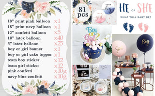 Gender Reveal Party Decorations - Boy or Girl Banner & Balloons Baby Riddle