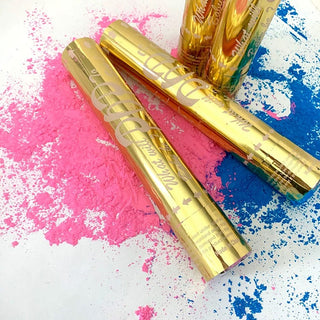 Gender Reveal Powder Cannons Party Supplies Baby Riddle Select the Color: Surprise