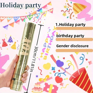 Gender Reveal Confetti CannonsBaby RiddleSelect the Color: Surprise