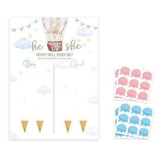 Baby Riddle Gender Reveal Poster with Voting Stickers | Baby Riddle