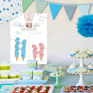 Gender Reveal Poster with Voting Stickers Baby Riddle