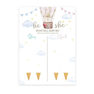Gender Reveal Poster with Voting Stickers Baby Riddle