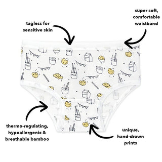 Bamboo Underwear (Pack of 7) Toddler Underwear Bellabu Bear Size: 2T-3T