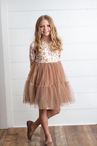 Woodland Deer Tulle Dress Dresses Oopsie Daisy Size: 3/4