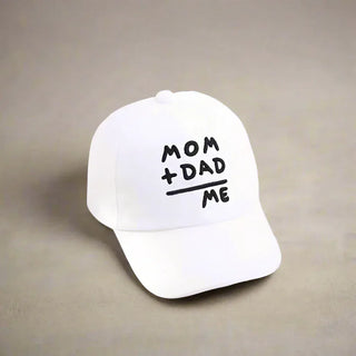 Mom Dad Me Snapback Cap RYAN AND REMI Color: White Size: 1-5T
