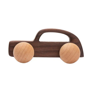 Montessori Educational Smooth Maple Wood Toy Cars RYAN AND REMI Color: R