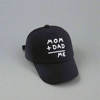 Mom Dad Me Snapback Cap RYAN AND REMI Color: Black Size: 1-5T