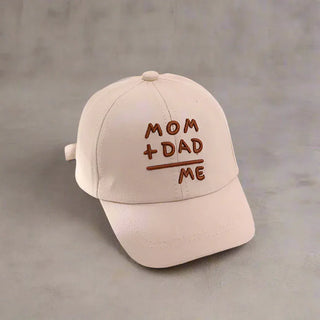Mom Dad Me Snapback Cap RYAN AND REMI Color: Khaki Size: 1-5T