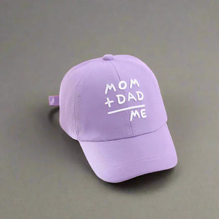 Mom Dad Me Snapback Cap RYAN AND REMI Color: Purple Size: 1-5T