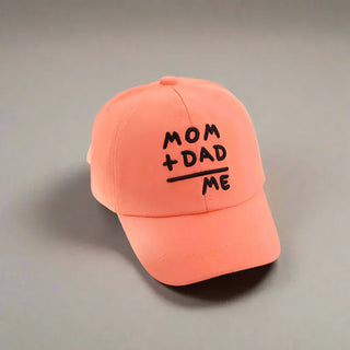 Mom Dad Me Snapback Cap RYAN AND REMI Color: Orange Size: 1-5T