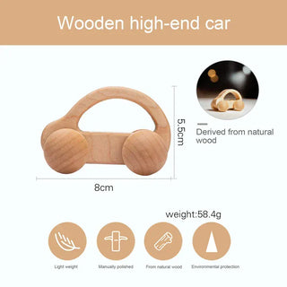 Montessori Educational Smooth Maple Wood Toy Cars RYAN AND REMI Color: A