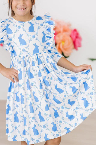 Hop 'til You Drop Ruffle Twirl Dress Twirl Ruffle Dress 3/4 Mila & Rose ® Size: 6-12M