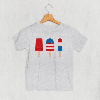 Red White & Blue Popsicles (Kids) POD - Apparel Ivy + Cloth Style: Toddler Tee Color: Heather Size: 2T