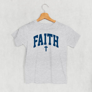 Faith Arch Tee (Blue) (Kids) POD - Apparel Ivy + Cloth Style: Toddler Tee Color: Heather Size: 2T