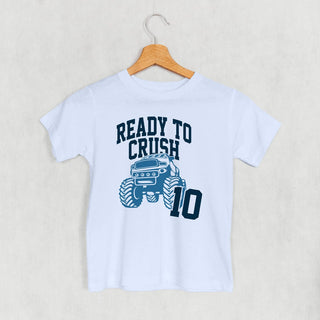Ready To Crush 10 Tee (Kids) POD - Apparel Ivy + Cloth Style: Youth Tee Color: Light Blue Size: YS
