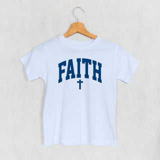 Faith Arch Tee (Blue) (Kids) POD - Apparel Ivy + Cloth Style: Toddler Tee Color: Light Blue Size: 2T