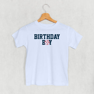 The Birthday Boy Baseball Tee (Kids) POD - Apparel Ivy + Cloth Style: Youth Tee Color: Light Blue Size: YS