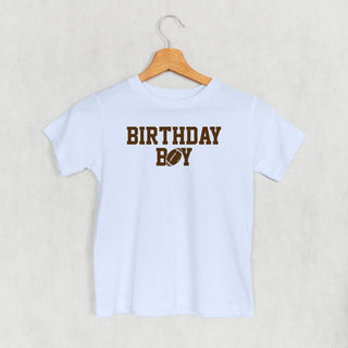 The Birthday Boy Football Tee (Kids) POD - Apparel Ivy + Cloth Style: Toddler Tee Color: Light Blue Size: 2T