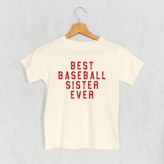 Best Baseball Sister Ever (Kids) POD - Apparel Ivy + Cloth Style: Toddler Tee Color: Natural Size: 2T