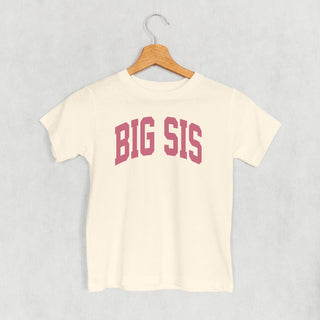 Big Sis Pink Arch Tee (Kids) POD - Apparel Ivy + Cloth Style: Toddler Tee Color: Natural Size: 2T