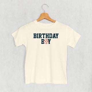 The Birthday Boy Baseball Tee (Kids) POD - Apparel Ivy + Cloth Style: Youth Tee Color: Natural Size: YS