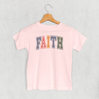 Faith Collegiate Tee (Kids) POD - Apparel Ivy + Cloth Style: Toddler Tee Color: Pink Size: 2T